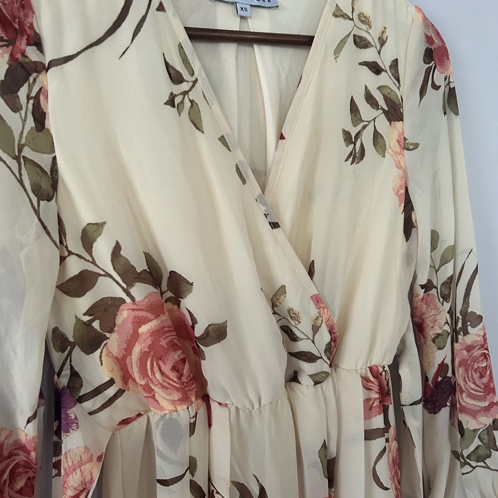 Baltic Born Lydia Floral Maxi Dress, Ivory, EUC, Size XS - Picture 4 of 11